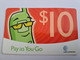 ST LUCIA   $10,- PAY AS YOU GO    Prepaid Fine Used Card  (NAME ST LUCIA ON BACK) RIGHT CORNER  ** 10857** - Santa Lucía