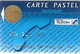 1-CARTE PUCE-BULL D-FRANCE TELECOM-PASTEL-NATIONALE- R°Bleu Outremer-TBE - Tipo Pastel