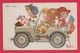 CPA ILLUSTRATEUR LECLERC MILITARIA - AUTO STOP ENFANTS DANS UNE JEEP MILITAIRE US DRAPEAU AMÉRICAIN - Leclerc