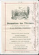 Document Commercial Ancien - Domaine De Viviers Près Chablis - Traynel Propriétaire Tarifs Des Vins Et Champagne Epernay - Publicités