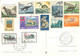 Lot 3 Extra Size Postcards SAN MARINO Atypical 13 X 19 Cm Multi Nice Franking Stamps Local Motifs Sports & Fauna Topical - Used Stamps