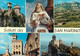 Delcampe - Lot 3 Extra Size Postcards SAN MARINO Atypical 13 X 19 Cm Multi Nice Franking Stamps Local Motifs Sports & Fauna Topical - Usados