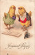 CPA De Deux Poussin Habillés Qui Chante Devant Une Partition - Joyeuses Paques - Dressed Animals