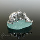 Ancienne Figurine Miniature Chat Chaton Argent Sterling Massif 925 Sujet Vitrine - Animales