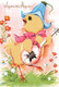 Lot De 4 Cp Joyeuses Paques - Poussin En Relief Avec Texture - Easter