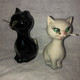 Figurine Duo Chat Goebel Sel Poivre Ancien - Other & Unclassified