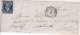 1856 - RARE TARIF SPECIAL MILITAIRE ! - EMPIRE 20c Sur LETTRE SC De TOULON => NAVIRE GUERRE à CONSTANTINOPLE (TURQUIE) - 1853-1860 Napoleon III