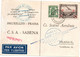 1937 - CARTE POSTALE SABENA BRUXELLES PRAHA -> PREMIERE LIAISON AERIENNE DIRECTE PRAGUE 5-4-1937 - POSTE AERIENNE AVION - Brieven En Documenten