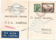 1937 - CARTE POSTALE SABENA BRUXELLES PRAHA -> PREMIERE LIAISON AERIENNE DIRECTE PRAGUE 5-4-1937 - POSTE AERIENNE AVION - Cartas & Documentos