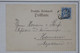 F30  GERMANY  HANNOVER BELLE CARTE  RRR 1899 + AFFRANCH. INTERESSANT - Hannover