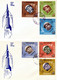 Jordanien, Jordan 1965 Russian Cosmonauts / Space 2x FDC + Stamps, Imperf. - Asia