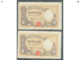 Italia Regno  2  Banconote  Da Lire 100   Barbetti Decreto 1944  Luogotenenza Consecutive Alta Conservazione - 100 Lire