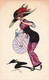 CPA Illustrateur Ch Naillod - Femme Avec Grand Chapeau à Fleur Rouge - Boite à Chapeau Rayée - Serie 127 - Naillod