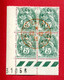 Timbre Type Blanc N° 111 - Bloc De 4 Tp - Cachet Rouge "CAEN 23.10.25 KERMESSE POSTALE" - (Charnière à L'arrière) - 1900-29 Blanc