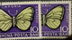 Errors Romanua 1956 MI 1586 Printes With Butterfly Wings Displaced From The Frame, Butterfly Displaced  In Im Butterfly - Errors, Freaks & Oddities (EFO)