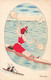 CPA Illustrateur Xavier Sager - Canotage - Sport Canoe Kayak - Femme En Train De Pagayer - Sager, Xavier