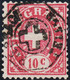 Heimat ZHs Riesbach Sw Auf Telegraphen-Marke 10 Rp. Zu#14 - Telegraafzegels