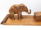 *DECO BUREAU ART DECO BOIS NOYER BOITE A CIGARETTES CIGARES ELEPHANT CADEAU  E - Art Nouveau / Art Deco