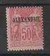 Alexandrie 1899-1900 Sage Surchargé 14, 1 Val * Charnière MH - Nuovi