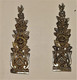 LOT DE 2 ANCIENS FRONTONS DECORATION MEUBLES + POIGNEE EN BRONZE TRES CISELE TBE - Autres & Non Classés