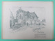 MOERBEKE       LITHOGRAPHIE ARMAND HEINS  - 36 X 28 CM   ==  VIEILLE EGLISE    2 SCANS - Moerbeke-Waas