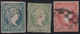 1856-121 CUBA SPAIN ESPAÑA SPANISH ANTILLAS 1856 LINE WATERMARK COMPLETE SET. - Prefilatelia