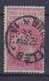 Belgium Perfin Perforé Lochung 'B.A.' 1893 Mi. 58, 1 Fr. Leopold II. Stamp BRUXELLES Cancel (2 Scans) - 1863-09