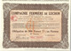 COMPAGNIE FERMIERE DE LUCHON . OBLIGATION DE 500 FRANCS  7% AU PORTEUR . - Agriculture