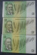 AUSTRALIA, P 38c 43b 43e , 2 Dollars , ND 1968 1976 1985 , 3 Notes, F - EF/AU - 1974-94 Australia Reserve Bank (papier)