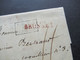 Belgien 1826 Transit Faltbrief Mit Inhalt Roter L1 Brussel Und Ra3 Pays-Bas Par Valenciennes Nach Paris Mit Ank. Stempel - 1815-1830 (Periodo Olandese)