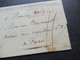 Belgien 1826 Transit Faltbrief Mit Inhalt Roter L1 Brussel Und Ra3 Pays-Bas Par Valenciennes Nach Paris Mit Ank. Stempel - 1815-1830 (Dutch Period)