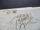 Italien 1819 (Genes) Faltbrief Mit Inhalt Roter Ra3 Italie Par Antibes L2 Genova / Genua - Agde Bartaxe - ...-1850 Voorfilatelie