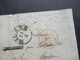 Kleiner Umschlag 1859 Stempel K1 Milano Und Taxstempel Chiffre 8 / Roter K2 Autriche 2 Culoz 2 Nach Paris Par Dole - ...-1850 Voorfilatelie