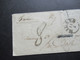 Kleiner Umschlag 1859 Stempel K1 Milano Und Taxstempel Chiffre 8 / Roter K2 Autriche 2 Culoz 2 Nach Paris Par Dole - ...-1850 Préphilatélie