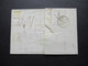 Faltbrief Mit Inhalt 1854 Stempel K1 Milano Und Taxstempel Chiffre 10 / Roter K2 Autr. 2  Pt. De Beauvoisin 2 Nach Lyon - ...-1850 Préphilatélie