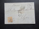 Spanien Königin Isabella II. Faltbrief Inhalt 1868 P.D Beleg Stempel Valencia Nach Lyon Taxstempel Chiffre 5 - Storia Postale