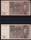 2x 20 Reichsmark 22.1.1929 - Serie Z/J + Z/K - Rote + Braune KN - Reichsbank (DEU-184a) - 20 Mark