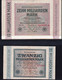 10 + 20 Milliarden Mark 1.10.1923 - Wz. Hakensterne - Reichsbank (DEU-136f, 137g) - Collections