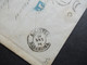 Spanien 1864 Faltbrief Mit Inhalt Stempel K2 Sabadell Barcelona PD Beleg Chiffre Taxe 5 Nach Louviers - Covers & Documents