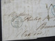 Belgien 1858 Faltbrief Mit Inhalt Blauer Stempel K2 Bruxelles Und Blauer K2 Belg. 5 VALnes Rückseitig Paris A Lyon - 1849-1865 Medallones (Otros)