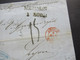 Italien 1856 Messine / Messina Schiffspost / Vermerk Par Paquetbot Francais Messina Nach Lyon Bartaxe - Sizilien