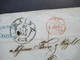 Altdeutschland T&T K2 Mainz 22.9.1853 Teilbrief / Auslandsbrief Nach Lille Roter K2 Tour-T 2 Forbach 2 - Cartas & Documentos