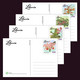 Liberia 2022 Stationery Cards MNH Orchids Set Of 4 Cards 100% Recycled Paper - Liberia