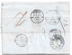 1862 DENMARK DANMARK - STAMPLESS LETTER TO FRANCE VIA GERMANY SUPERB CIRCULATION - Cartas & Documentos