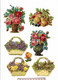Lot 60 Découpis Gaufrés Ou Non Fleurs Fruits Roses Marguerites Muguet...1900 état Très Bon Voir Photos Recto Verso - Flores