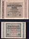 10 + 20 Milliarden Mark 1.10.1923 - Wz. Hakensterne - Reichsbank (DEU-136f, 137g) - Collections