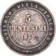 Monnaie, États Italiens, EMILIA, Vittorio Emanuele II, 5 Centesimi, 1859 - Tuscan