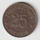 DEUTSCHES REICH - COBLENZ 1918: 25 Pfennig, Notgeld, Funck 80.2 - 25 Pfennig