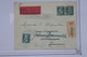 BD9 FRANCE BELLE LETTRE REC RRR 1930 DEAUVILLE A BUDAPEST HONGRIE  +RETOUR +PAIRE B.I.T +AFFR. PLAISANT - 1927-1959 Covers & Documents