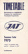 1970 JAT Yugoslav Airlines & Lufthansa Timetable Yugoslavia - Timetables